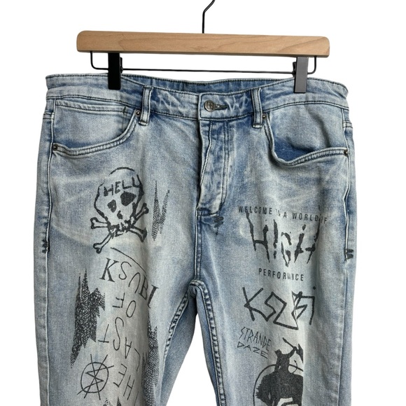 Ksubi Van Winkle Nowhere Punk in Blue Denim Jeans - Picture 5 of 9